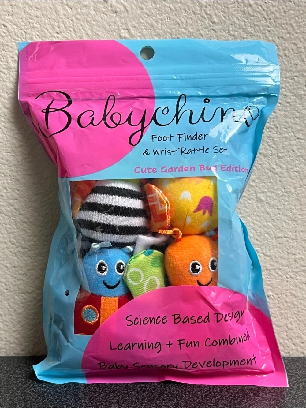 Cute Garden Bug Edition Foot Finder & Wrist Rattle Set - Multicolor